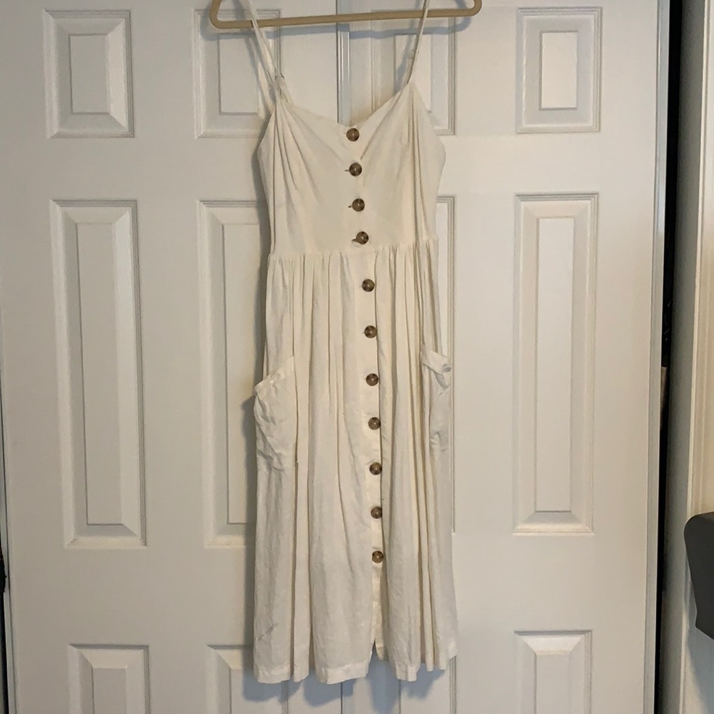 Flowy cream midi dress